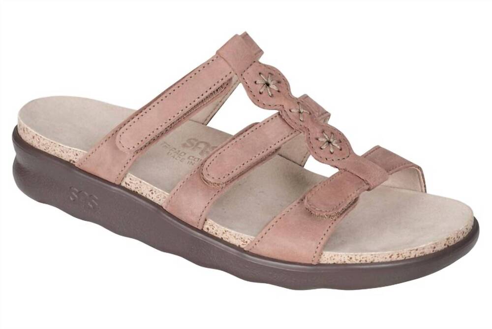 NEW SAS women's naples slide sandal in praline